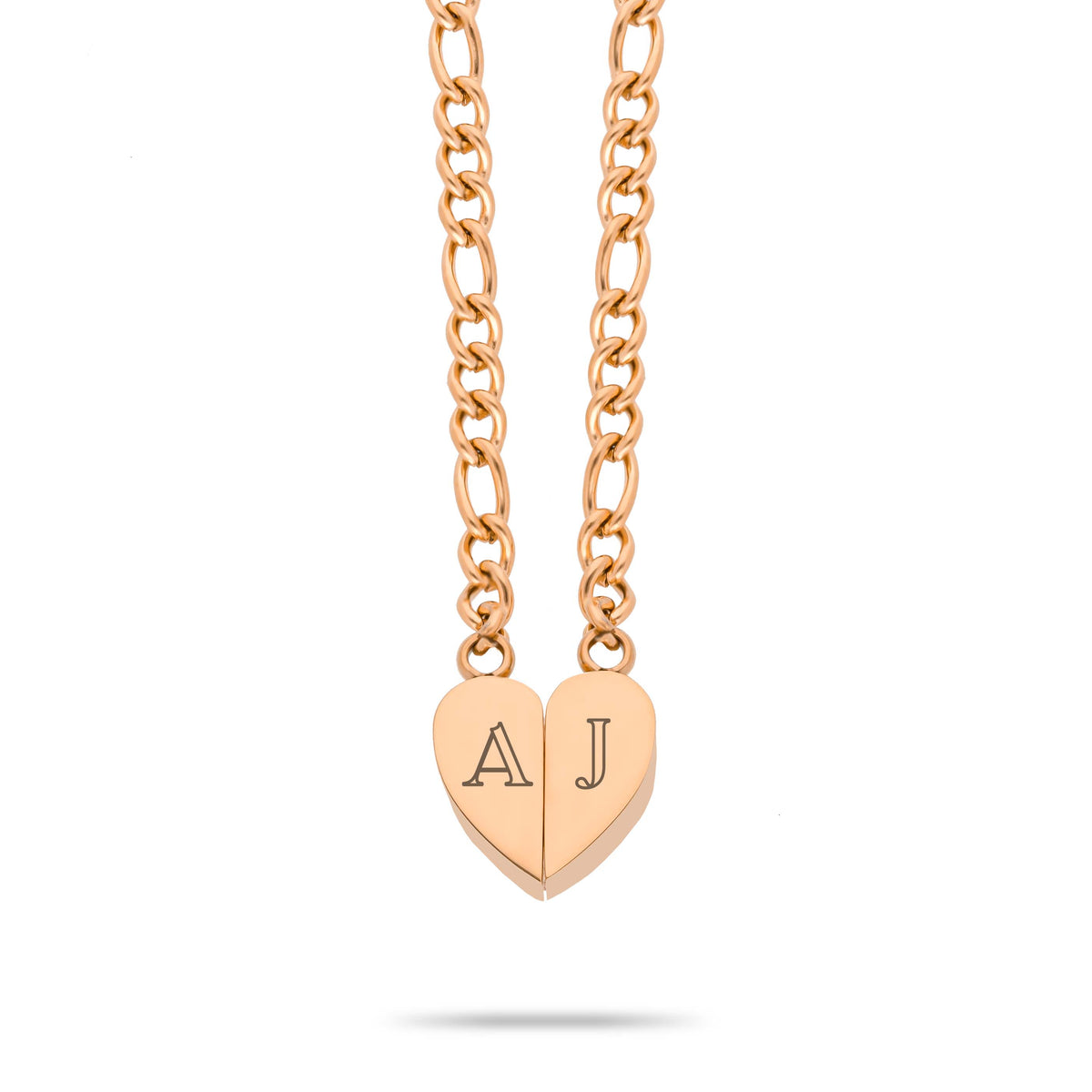 Magnetic heart rose gold