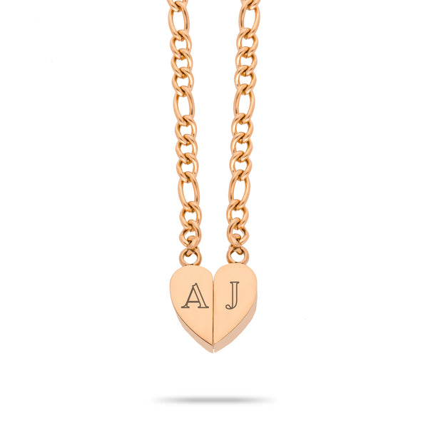 Magnetic heart rose gold