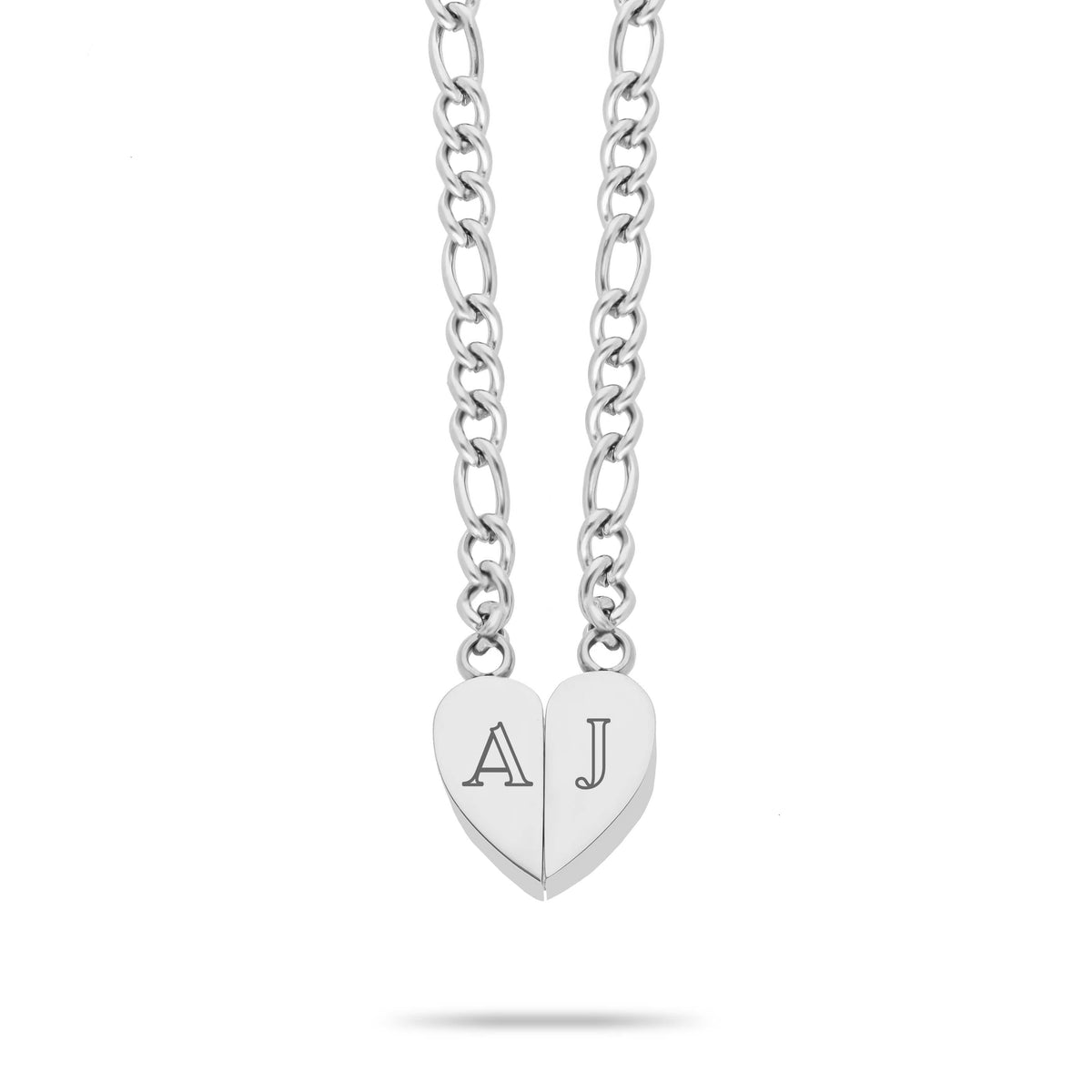 Magnetic heart silver