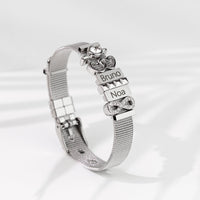 Mesh charm infinity stones silver