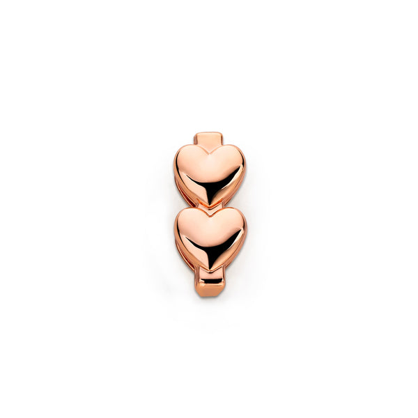 Mesh charm hearts rosé gold