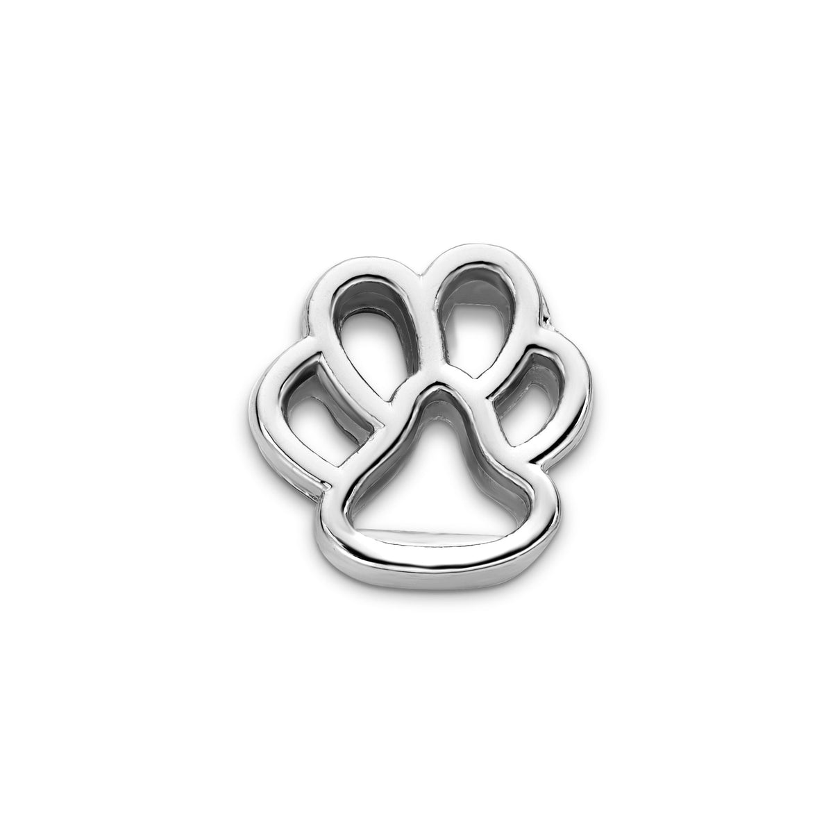 Mesh charm dog foot silver