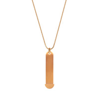 Mesh charm necklace rosé gold