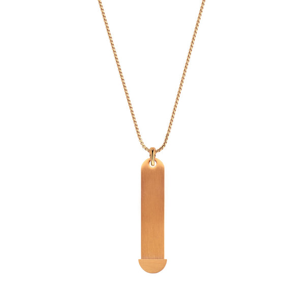Mesh charm necklace rosé gold