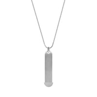 Mesh charm necklace silver
