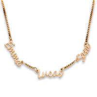 Multi name necklace rosé gold