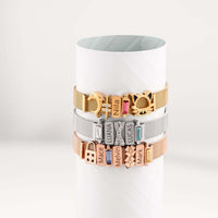 Mesh charm cat rosé gold