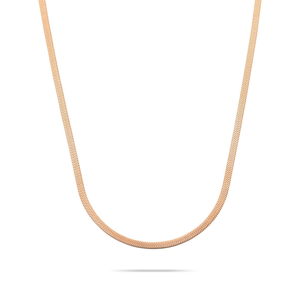 Snake necklace rosé gold