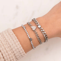 Heart chain bold silver