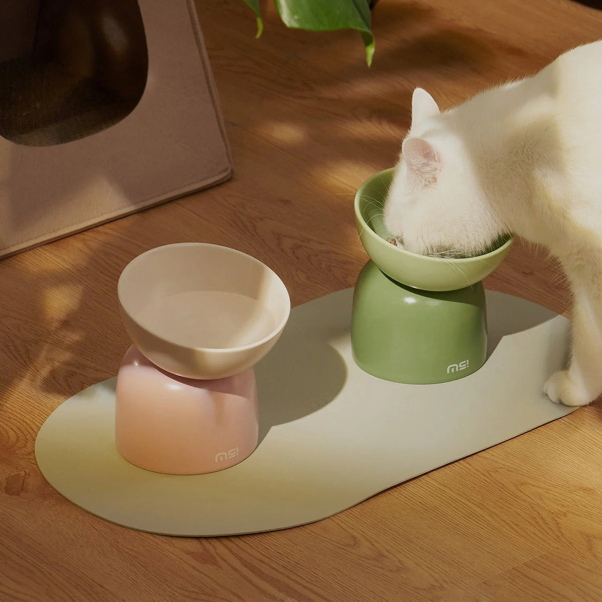 Katten voerbak - Verhoogde keramische voerbak