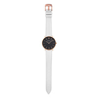 White leather strap rosé gold