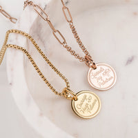 Coin clover rosé gold