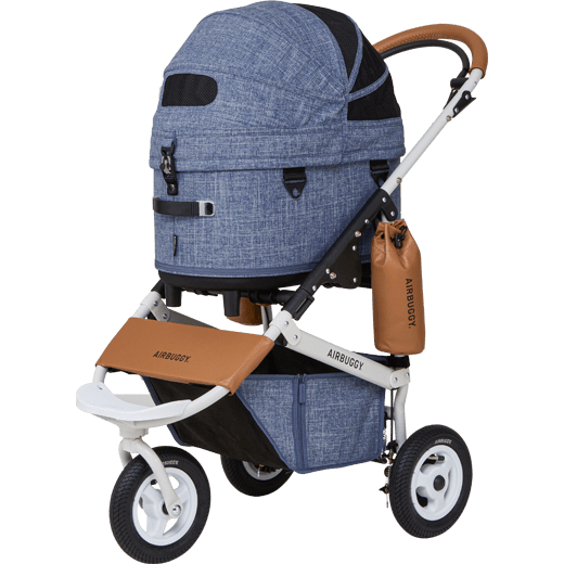 Luxe hondenbuggy AirBuggy DOME 3 Set Regular – Melange Denim