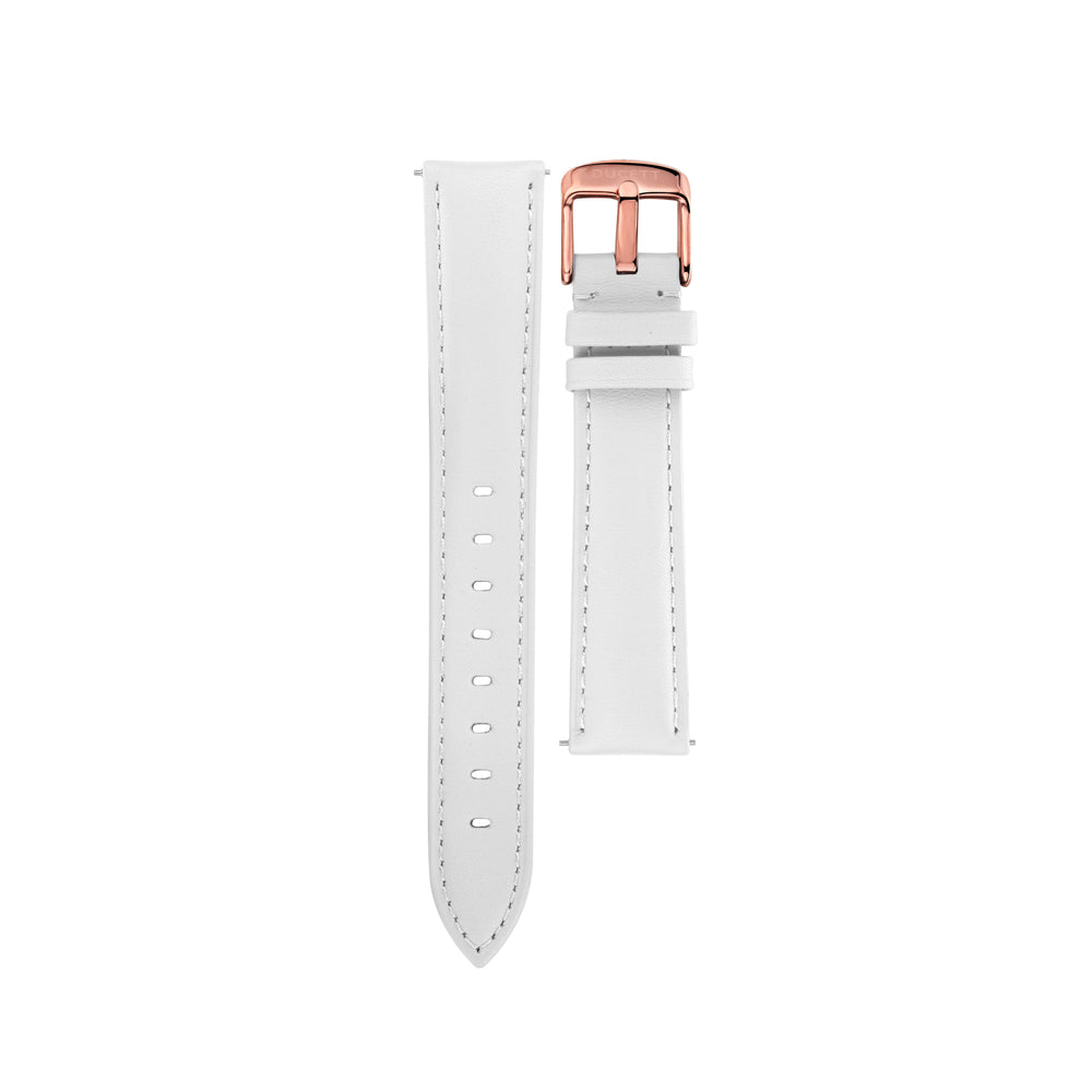 White leather strap rosé gold