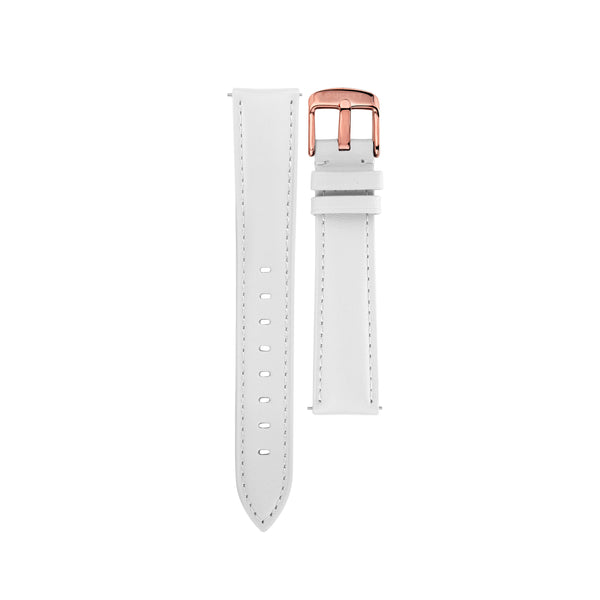 White leather strap rosé gold