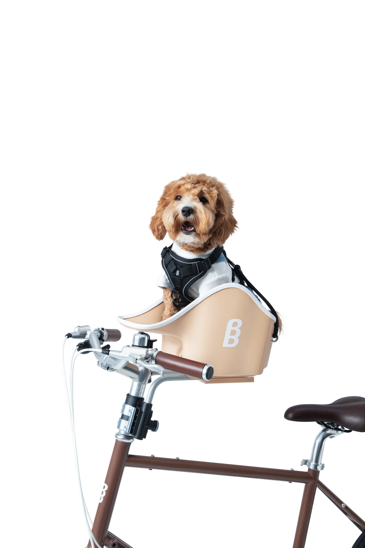 B&B Canine Copilot Honden Fietszitje voor Kleine Honden Beige