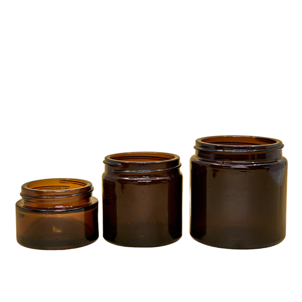 Glazen Pot - Bruin (incl. dop)